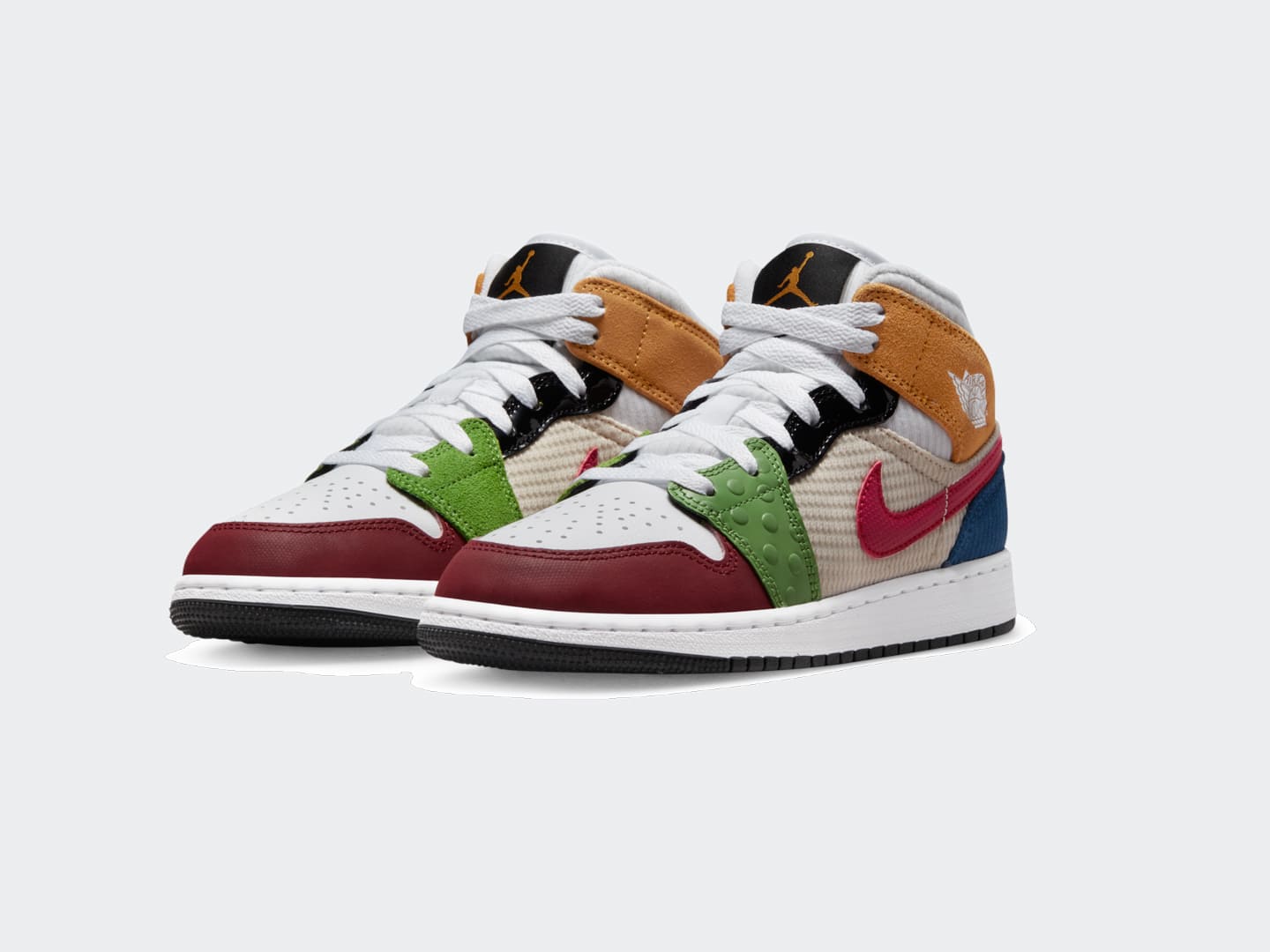 Jordan 1 Mid SE Patchwork grade school DR6957 100